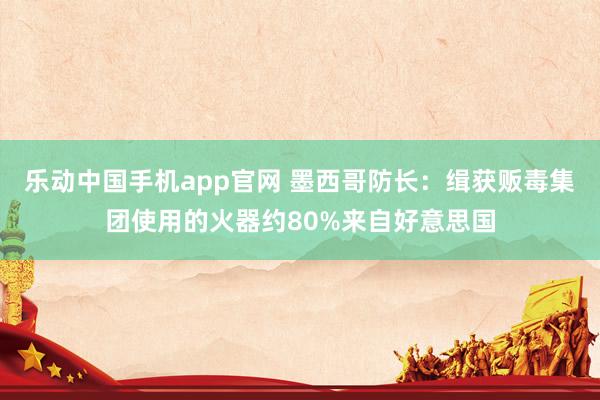 乐动中国手机app官网 墨西哥防长：缉获贩毒集团使用的火器约80%来自好意思国