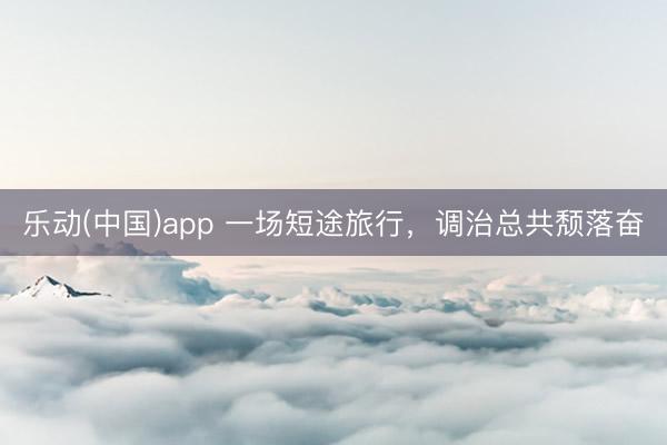 乐动(中国)app 一场短途旅行，调治总共颓落奋