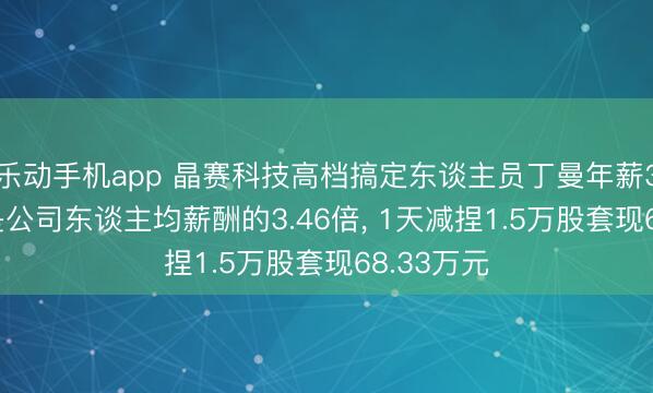 乐动手机app 晶赛科技高档搞定东谈主员丁曼年薪37.9万元是公
