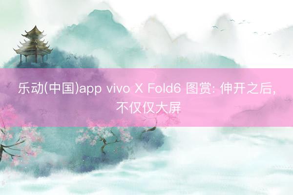 乐动(中国)app vivo X Fold6 图赏: 伸开之后，<a href=